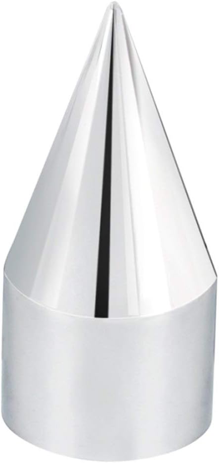 UNITED PACIFIC 10007 Wheel Lug Nut Cover Set, 33mm x 4.13", Chrome, Plastic, Spike, Thread-On