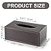 KINGFOM Rectangular PU Leather Tissue Box Cover - Facial Tissue Paper Napkin Holder for Bathroom, Home, Office, Car Automotive Decoration with Magnetic Bottom(Brown)