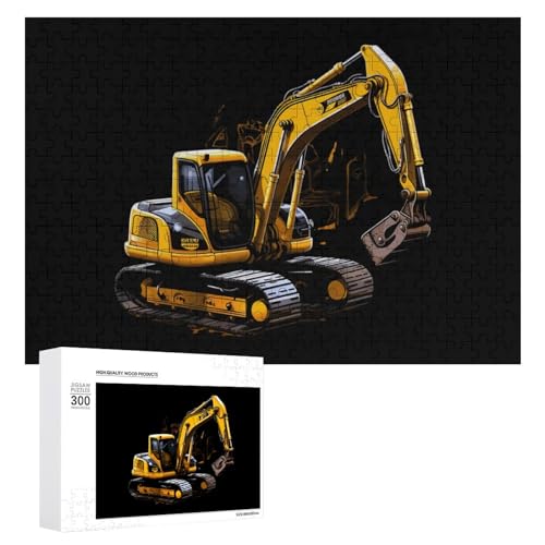 Rompecabezas de excavadora de construcción para adultos, actividades familiares, juegos, decoración del hogar, 300 piezas