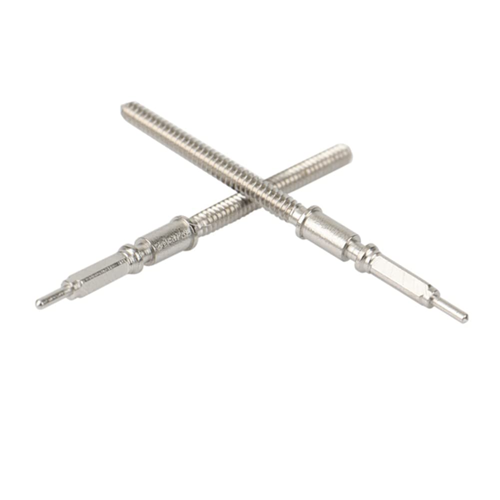 Lot de 20 tiges de Remontoir de Montre de Rechange pour ETA 2824-2 2834-2 2836-2 Outils de réparation de Mouvement de Montre, Argent(
