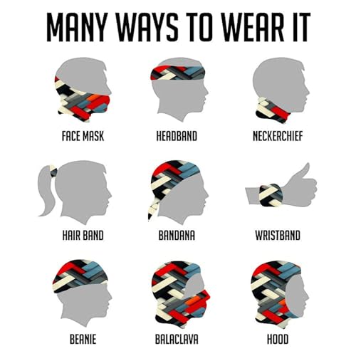 Mascarilla facial geométrica diagonal para clima frío, pasamontañas elástico para hombre y mujer, bufanda para cuello, resistente al viento, bandana para motocicleta, ciclismo, esquí y fiesta miniatura 6