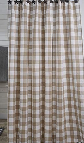Park Designs Natural Buffalo Check Shower Curtain 72"