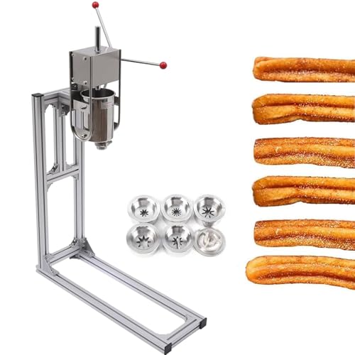 ylpddmm 3L/5L/7L Manual Español Donut Churrera Maker Machine,Máquina Rellenadora de Churros Snack Equipment,máquina para Hacer Rellenos de Churros,Máquina de llenado,5L