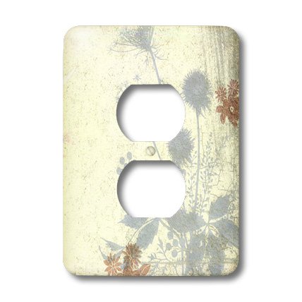 Motif floral rouille pour embellir vos prises de courant de salon