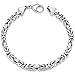 Produktbild MATERIA Königskette Silber Herren Armband 23cm 5,4mm 31,5g diamantiert rhodiniert SA-10-23 cm