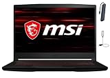 msi GF63 Thin 15.6 inch FHD 144Hz Gaming Laptop, Intel Core i5-11400H, NVIDIA GeForce RTX 3050 4GB, 8GB Memory, 512GB NVMe SSD, Windows 11 Home, Black with HEX Accessories