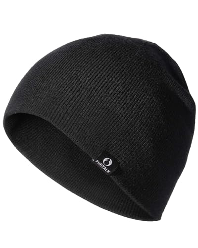 FURTALK Double-Layer Beanie Hats Men Women, Ultra Soft Stretchy Cuffless Winter Hat Unisex Warm...