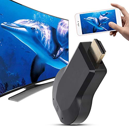Pantalla inalámbrica de TV, WiFi HDMI TV Receptor de Pantalla inalámbrica Adaptador de dongle Soporte para Airplay Miracast DLNA, Sin APLICACIÓN, no Requiere Controlador, Módulo de Wi-Fi Incorporado,