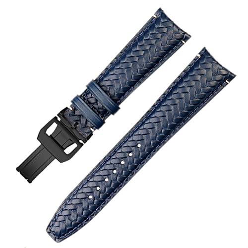 Bracelet montre 22mm tissé cuir pour IWC Chronographe Pilote Portofino