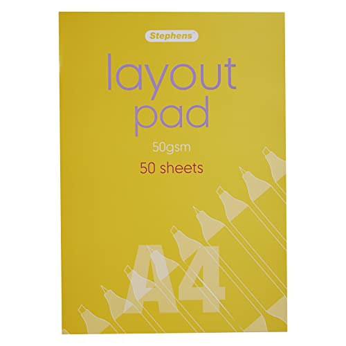Stephens Layout Pad 50gsm A4 50 Sheets, White