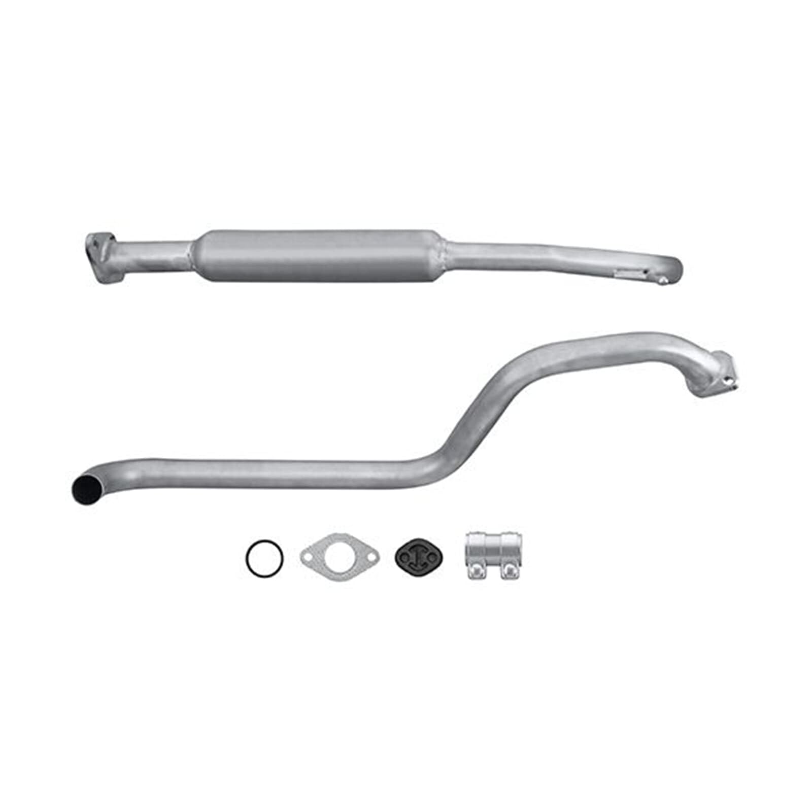HELLA 8LC 366 025-421 Tłumik środkowy - Easy2Fit® Kit - w środku - dwuczęściowy - Komplet z elementami do montażu