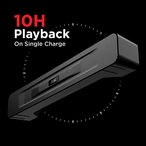 Image of boAt Aavante Bar 508 Portable Soundbar with 10W RMS Stereo Sound, Dual EQ Modes, Multi-Compatibility, 10HRS Playtime and Master Remote Control(Midnight Black)