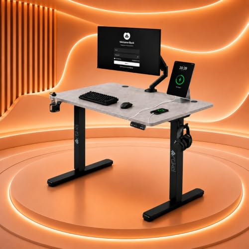 ARTIKEL Artidesk Eco-Neo Height Adjustable Table for Office Work 120x60cm | Electric Standing Desk | Ergonomic Sit Stand Workstation | USB-A & Type-C Charging | 3 Memory Presets | 80kg Load Capacity