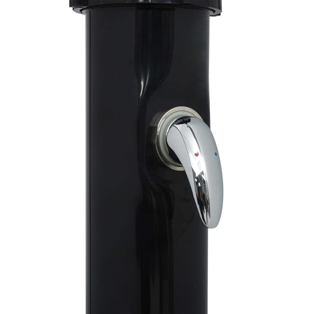 vidaXL Doccia ad Energia Solare Ecologica a Risparmio Arredi per Esterni Accessori Giardino Piscina Sauna Idromassaggio Nera 220 cm 20 L