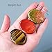Natural Quartz Crystal Worry Stone for Anxiety Healing Crystals Chakra Thumb Stones for Anxiety Relief Meditation Tiger's Eye