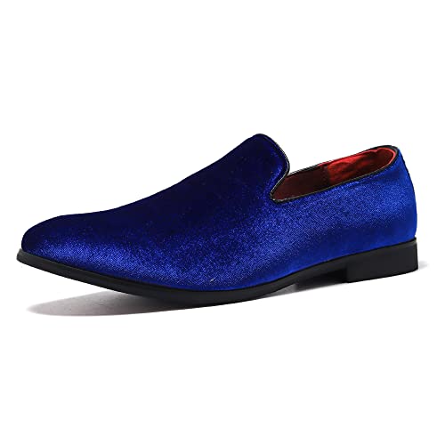 Image of FLQL Men's Luxury Penny Loafer Slip-On Velvet Shoes Party Dancing Shoes Suede Wedding Shoes Plus Size 7-13