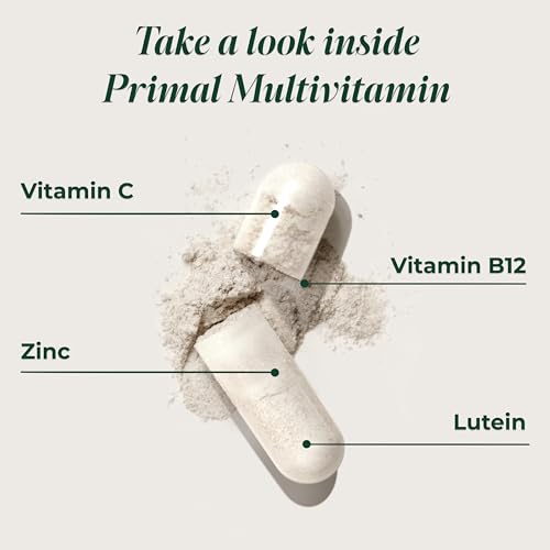 Primal Harvest Primal Multivitamin - Daily Multi-Vitamin Supplement with 21 Essential Vitamins & Minerals for Women & Men - Vitamin A, C, D, E, B12, B6, Biotin, Folic Acid, Zinc, Copper & Selenium - Image 4