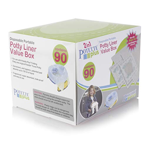 Kalencom Potette Plus Potty Seat Liners With Magic Disappearing Ink Value Box - 90 Liners #TOP4