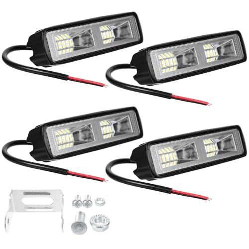 Barre lumineuse LED étanche 48w 16led en aluminium pour camion et travail auto
