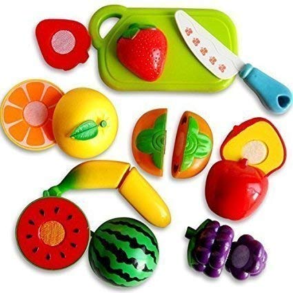 HK Toys Realistic Sliceable 7 Pcs Fruits Cutting Play Toy Set, Can Be Cut in 2 Parts, Assorted Kitchen Toy Food for Kids Kitchen Set Playset Accessories BPA Free Peel & Cut Toy Food Fruits (B0C71JWBK8) Amazon Price History, Amazon Price Tracker