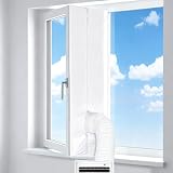 Qivine Kit Ventana Aire Acondicionado Portatil 300cm, Sellador de Ventana para Aire Acondicionado, Adaptador Ventana Aire Acondicionado Sin Taladrar, para Ventana Abatible, Oscilobatiente y Tragaluz