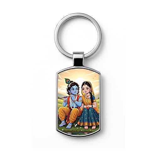 Image of Stylish Metal Keychains with Permanent Glossy Print - Inspirational Quotes & Spiritual Designs - Perfect Key chains for loved ones, Personal Use, Gifts & Return Gifts