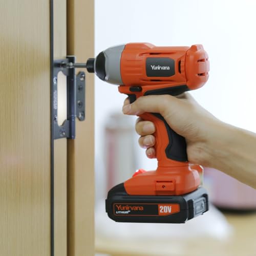 Rechargeable Impact Driver 20V, Yunirvana Variable Speed (0-2800RPM) Cordless Impact Driver with 6Pcs Screwdriver bits,1.3Ah Battery and Charger,Suitable for Tightening Screws 9 Rechargeable Impact Driver 20V, Yunirvana Variable Speed (0-2800RPM) Cordless Impact Driver with 6Pcs Screwdriver bits,1.3Ah Battery and Charger,Suitable for Tightening Screws - Image 9