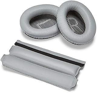 Premium Ear Pads and V2 Headband Cushion pad compatible with Bose QuietComfort 35 (QC35) and QuietComfort 35 (QC35 II) Headphones (Grey) - NOT Compatible with Any Other Model