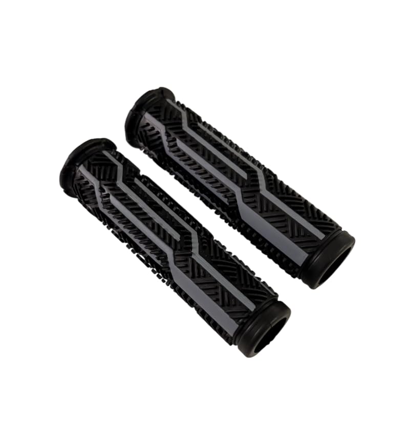 Bicycle Hand Grip 12.5cm Length Dual Black-Grey Color Strips Non Toxic Very Soft Rubber Anti-Slip MTB/City 24T 26T 27.5T 29T Cycle Handle Grip-picture-26