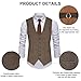 VillbeCoser 1920s Mens Costume Roaring 20s Costumes Accessories Set 1920s Vest Suspenders Hat Pocket Watch Tie (Darkbrown-M)