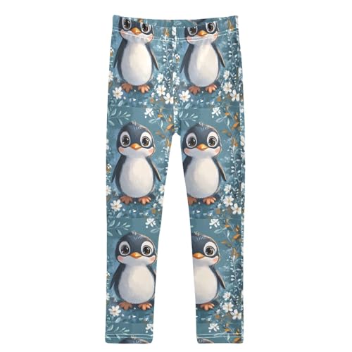 Boccsty Cute Penguin Big Eyes Girls Leggings Kids Yoga Pants Dance Active Tights 4T