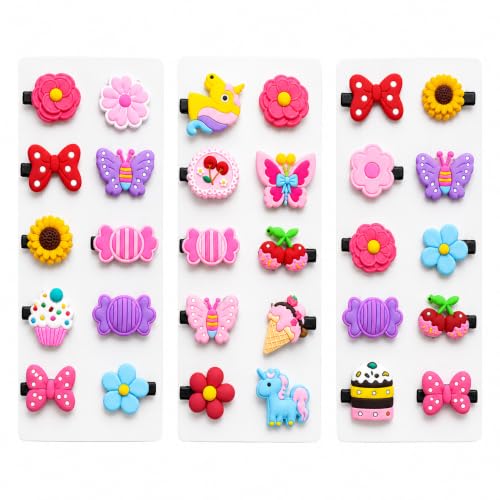 Image of 30 Pcs Hair Accessories for Kids Girls | Cute Baby Hair Clips Set in Mixed Designs & Colours | Hair Clips for Baby Girls | Kids Hair Clips for Girls Daily Wear | Mixed Designs