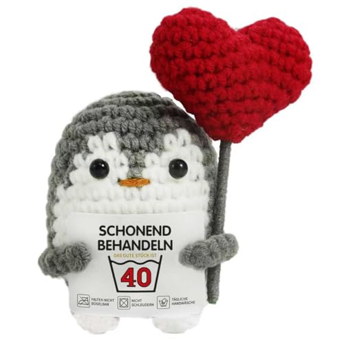 ZIENZENGYA Geschenk zum 30 Geburtstag Mann Frau, Schonend Behandeln Geburtstag Geschenk für Frauen Männer, Happy Birthday Positive Pinguin mit Grußkarte, Geburtstagsgeschenk für ihn sie