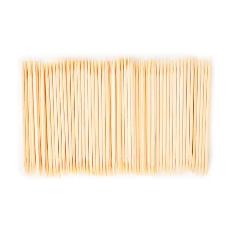 600 Count Bamboo Toothpicks for Teeth Cleaning, Appetizer, Olive, Barbecue, Fruit, Double-Points Wooden Toothpick. Cover