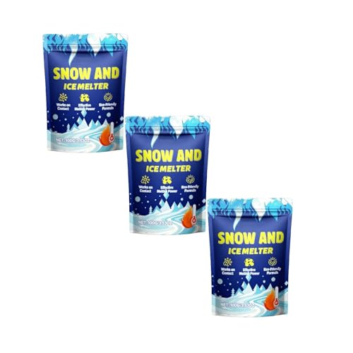 Schnee- und Eisschmelz-, Schneeschmelz- und Enteisungsmittel für Auffahrt, Gehweg, Beton, Windschutzscheibe, Haustiersicher, schnell wirkend, umweltfreundlich, Eisentferner-Spray für Autos im Freien