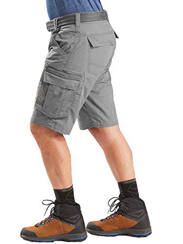 Image of ROL Reoutlook Men's 100% Solid Cotton Cargo Shorts /Bermuda with Multi-Pockets and Waist Belt
