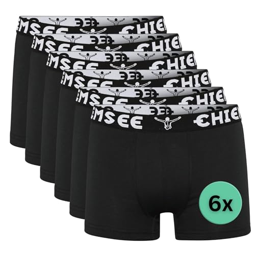 Chiemsee Boxershorts Herren I 6er Set Kurze Herren Unterhosen mit elastischem Waistband Style I Regular fit Boxershorts Men aus atmungsaktiver Baumwolle I 2 Farben, Größe S-4XL