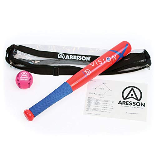 Bate Aresson Rounders Vision X Pack rosa y pelota de juego oficial