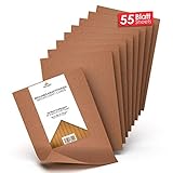 Kraftpapier A4 170g /m² I Natur Karton zum Bedrucken 55 Blatt I stabiles kreativ Tonpapier zum Basteln und Malen I dickes Druckerpapier I DIY Tonzeichenpapier I braunes Papier Vintage