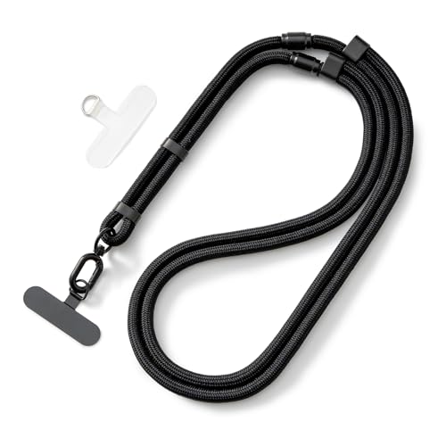 MORSUNBELA Cordon Telephone Portable, 3 en 1 Réglable Tour de Cou Telephone Portable ou Cordon Téléphone (17 à 80 cm), Compatible avec les Coques de...