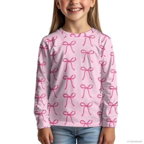 Image of Renewold Boys Girls Tees Kids T-Shirt Long Sleeve Crewneck T Shirts Casual Athletic Tops Clothing for Home School Travel