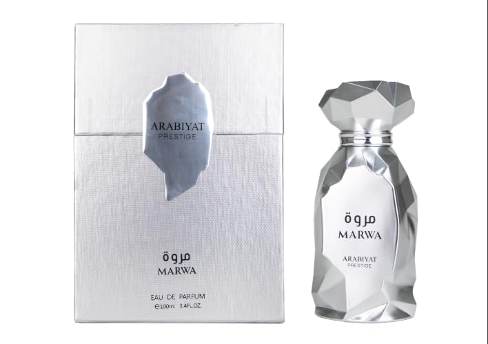 Arabiyat Prestige Marwa Eau de Parfum, 100ml, Silver For Men Made in UAE