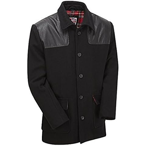Classic Black Wool Donkey Jacket for Men Cover