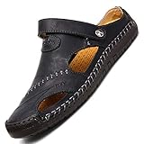 LIEBE721 Sandalias de Punta Abierta para Hombres Wild Comfort Lazy Summer Slide Buckle...