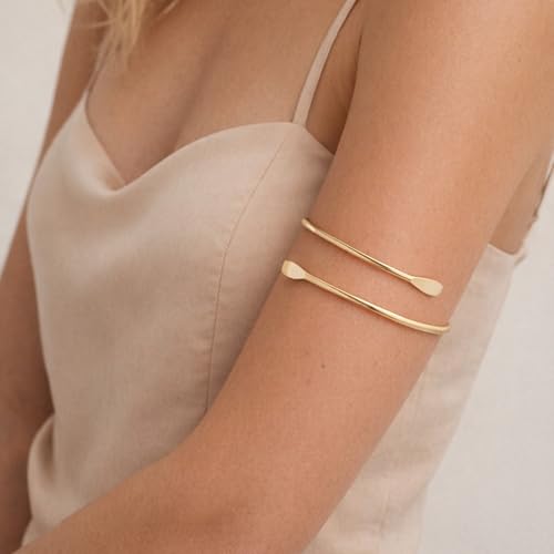 Image of Long tiantian Gold Arm Cuff Upper Arm Armband Greek Goddess Costume Jewelry