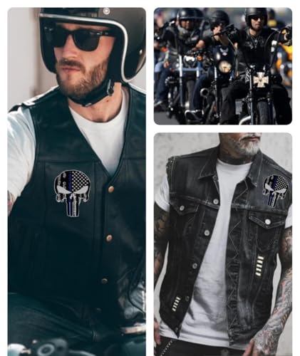 SUMA SHOP Gestickter Aufnäher zum Aufbügeln oder Aufnähen, Thema: Der Totenkopf, Totenkopf-Flagge.