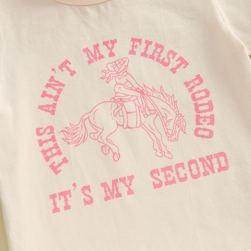 Toddler Baby Girl Boy 2nd Birthday Outfit This Ain't My First Rodeo Its My Second Short Sleeve T-Shirt Summer Clothes4
