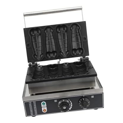 SIXRUN 1550 W Kommerzielles Waffeleisen, Antihaftbeschichtet, Doppelseitige Heizung, Maishund-Waffeleisenmaschine, Machen Sie Seltsam Geformte Waffeln für Restaurantpartys, – Bild 7