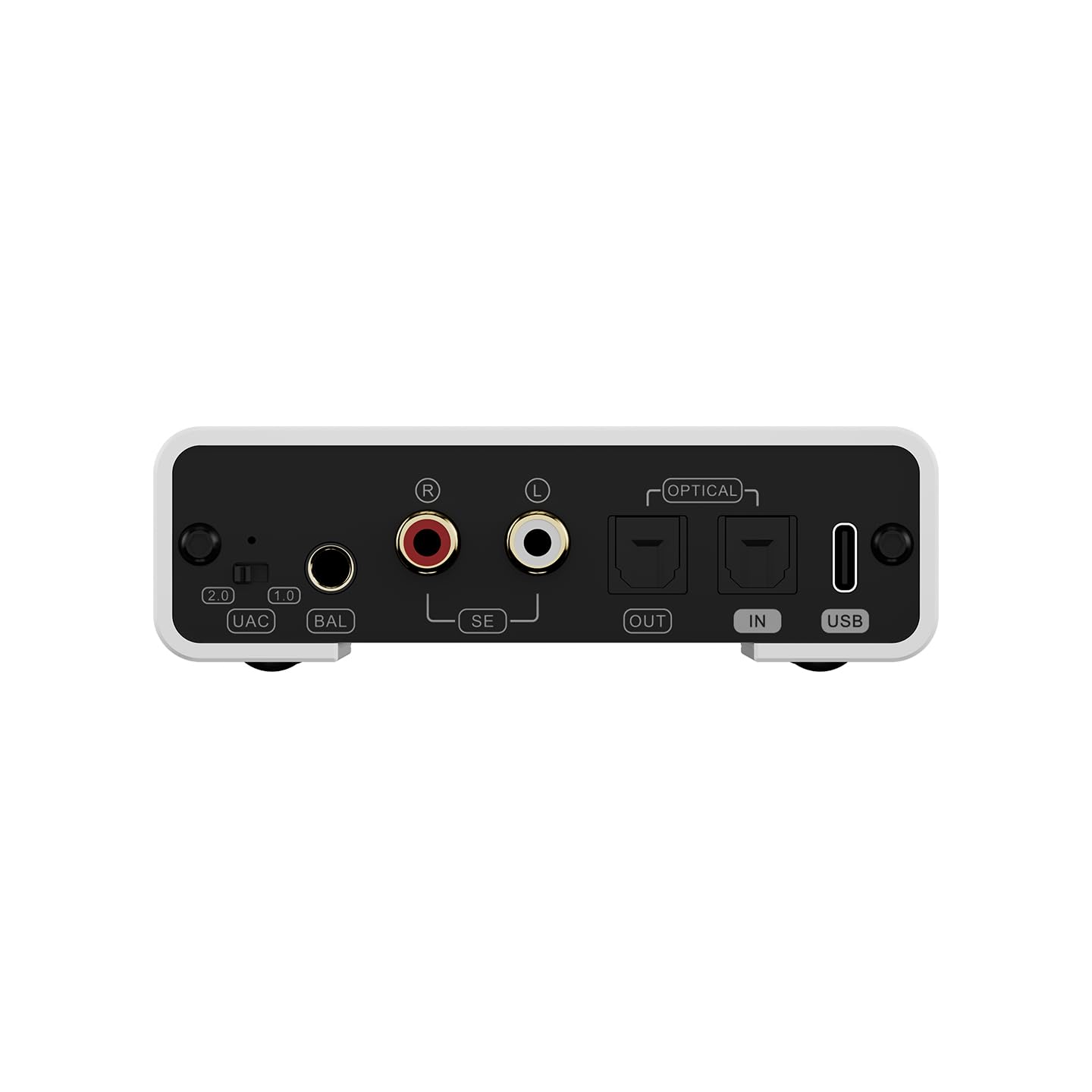 Fanmusic TOPPING DX1 II DAC et amplificateur pour casque compatible gaming avec décodeur ES9039Q2M de 3e génération, XMOS XU-316 avec télécommande (Blanc)