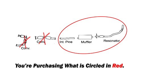 Exhaust System Muffler Resonator pipe fits: 2001-2005 Ford ...